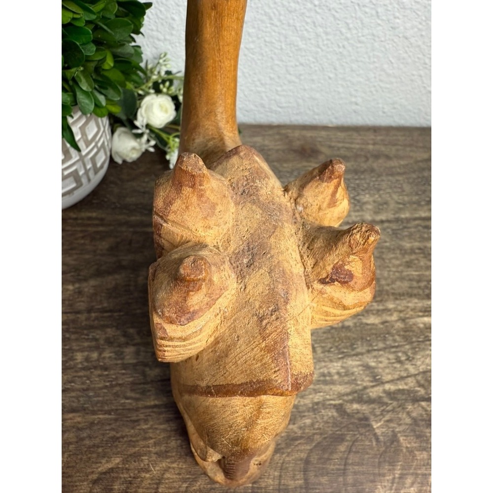 Vintage Hand Carved Wood Camel Nativity Figurine Christmas Folk Art 8" Manger - Picture 7 of 13